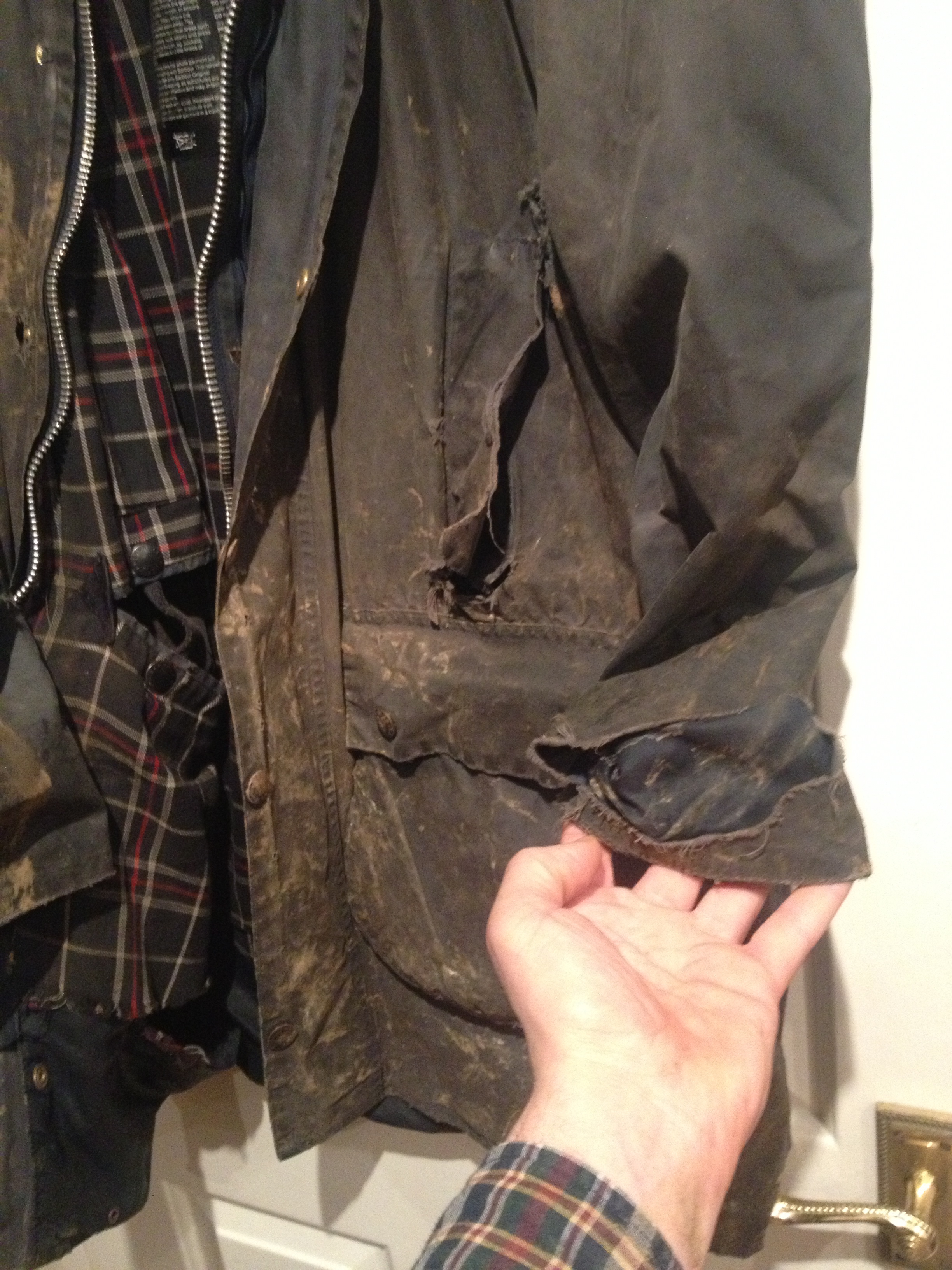 barbour jacket zip repair